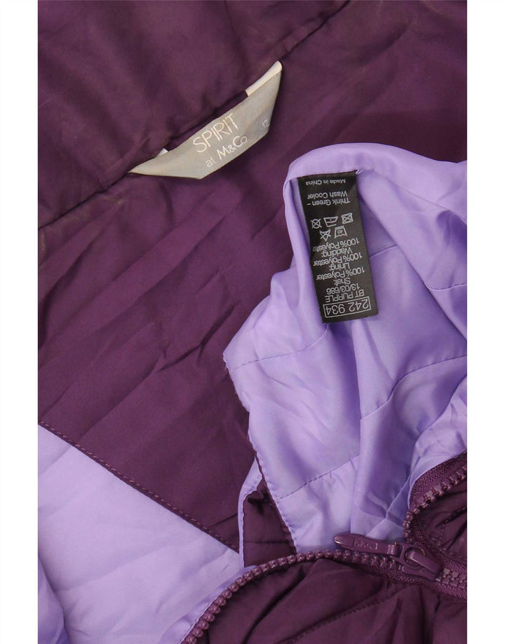 Gilet căptușit pentru femei M&Co UK 12 Poliester violet mediu