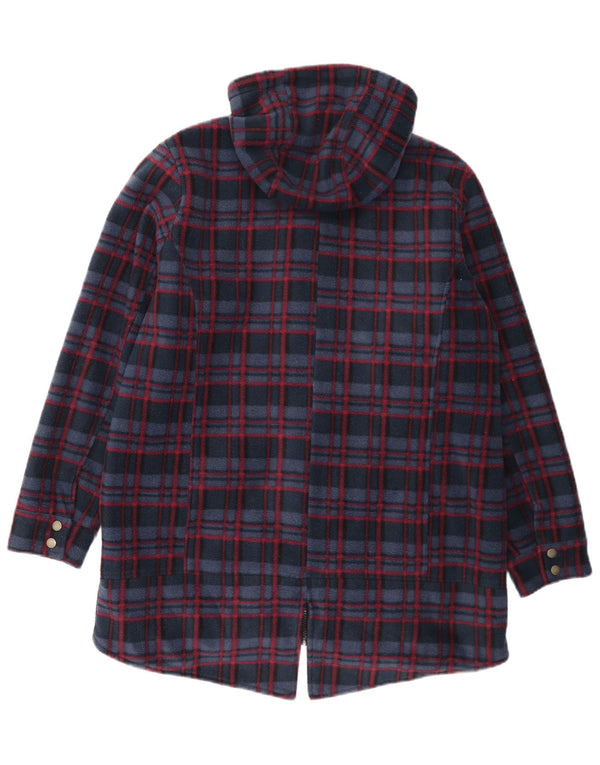 Jachetă parka cu glugă pentru femei Cotton Traders UK 16, mare, bleumarin, check