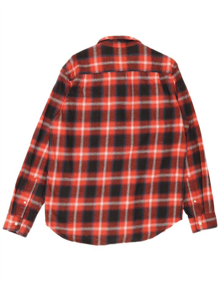 Cămașă Timberland pentru bărbați, cu ajustare normală, din flanel, mare, albastru bleumarin, din bumbac