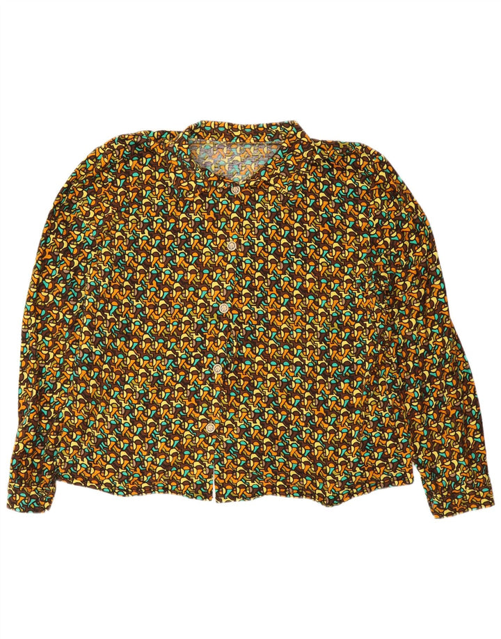 Cămașă vintage pentru femei UK 16 mare, multicoloră, geometrică