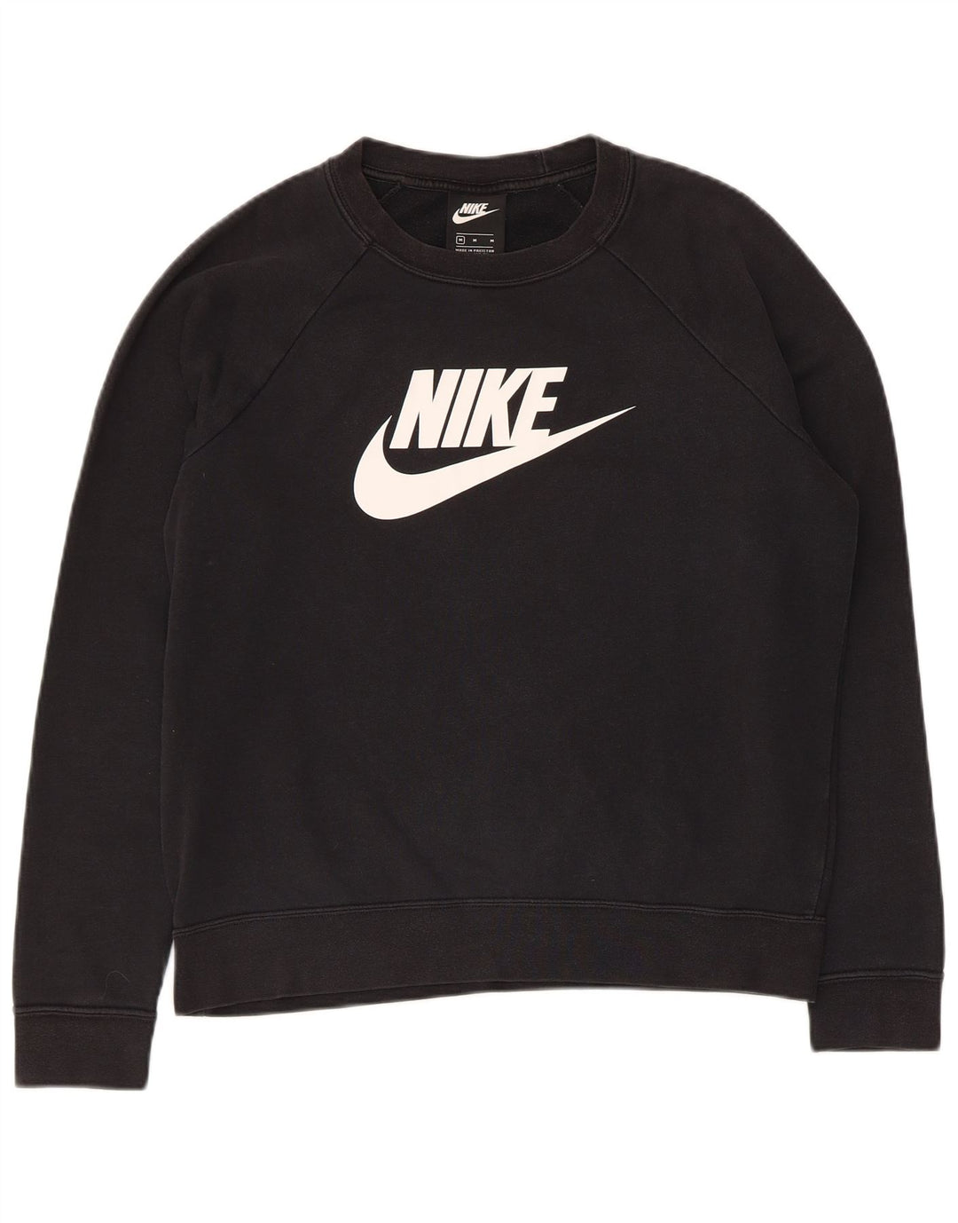Pulover Nike pentru damă cu grafică, UK 14, bumbac mediu negru