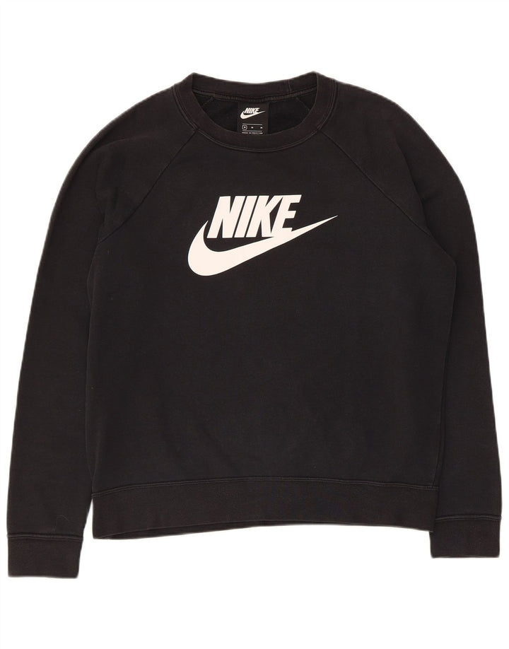Pulover Nike pentru damă cu grafică, UK 14, bumbac mediu negru