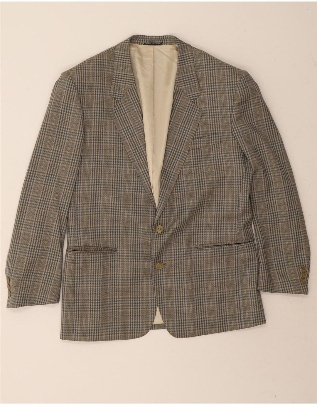 Sacou Blazer pentru bărbați Prandina cu 2 nasturi UK 40 Lână nouă, verde mare, cu picior de gală