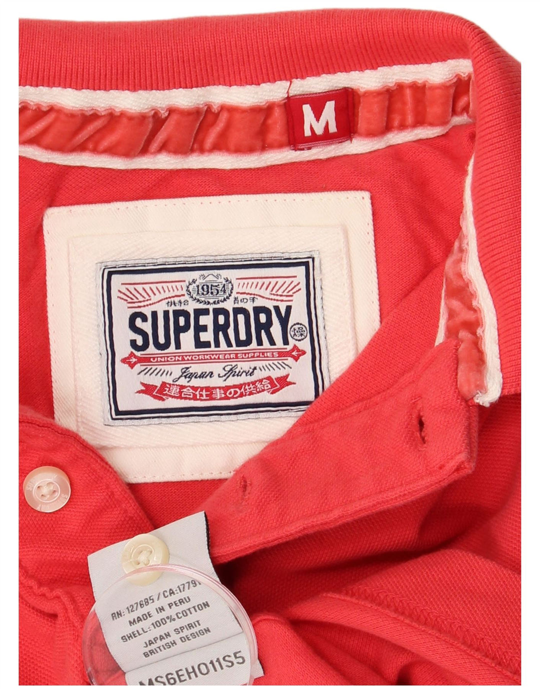Tricou polo pentru bărbați SUPERDRY bumbac roșu mediu