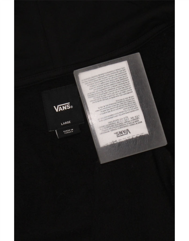 Pulover Vans Graphic Zip pentru bărbați, bumbac mare, negru