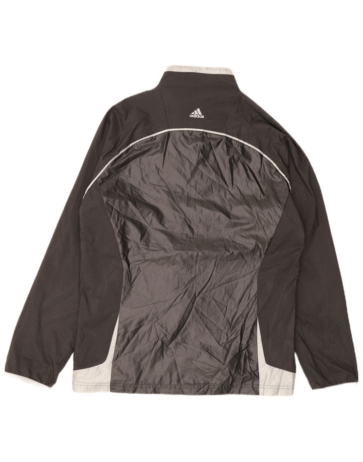 Jachetă de ploaie pentru bărbați Adidas UK 42 XL, poliester negru, bloc de culoare