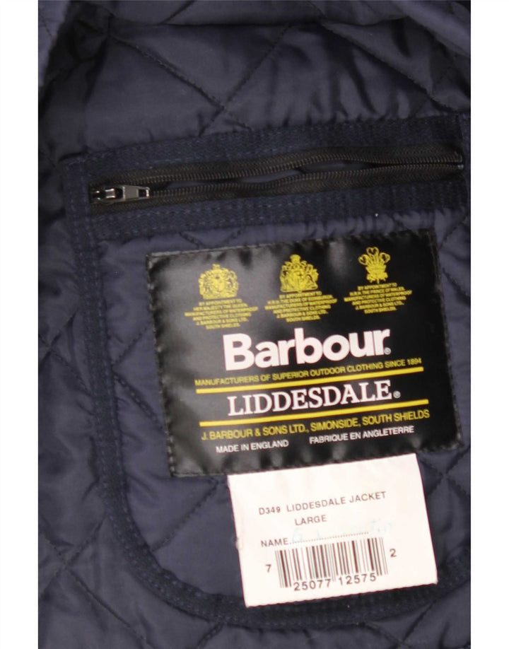 Jachetă matlasată LIDDESDALE Barbour pentru bărbați UK 40, mare, nailon bleumarin