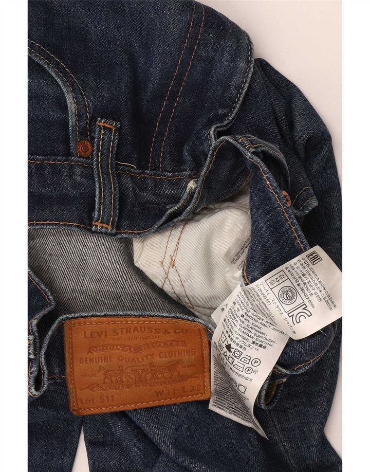 Blugi pentru bărbați Levi's 511 Slim W31 L32 Bumbac bleumarin