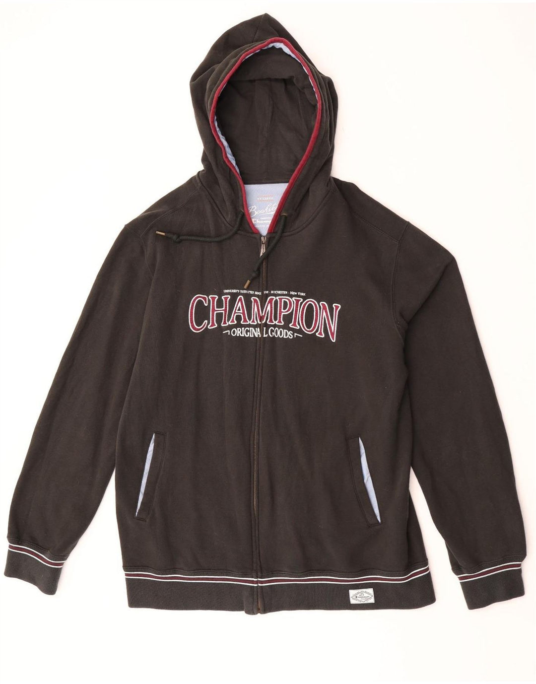 Pulover pentru bărbați Champion Graphic Zip Hoodie 2XL, negru