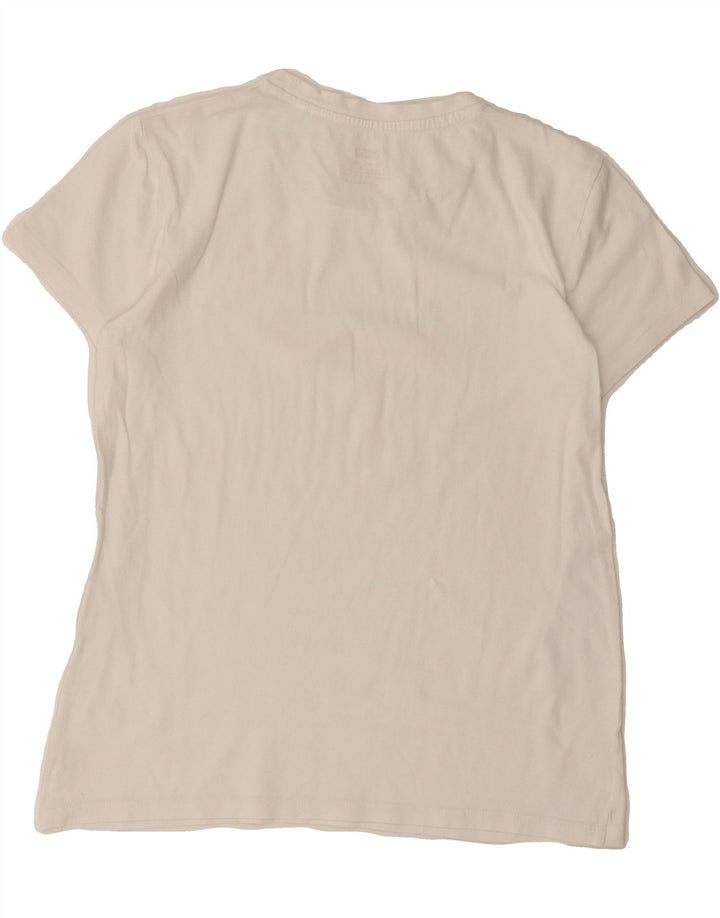 LEVI'S Womens Graphic T-Shirt Top UK 2 2XS White Vintage Levi's and Second-Hand Levi's from Messina Hembry 