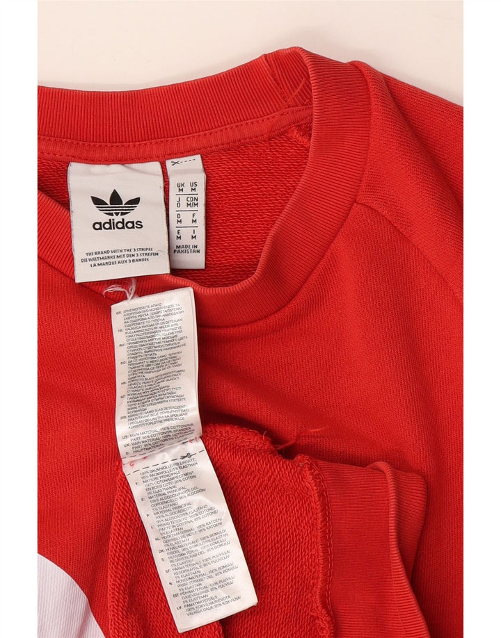 Hanorac grafic pentru bărbați Adidas Jumper Bumbac Roșu Mediu