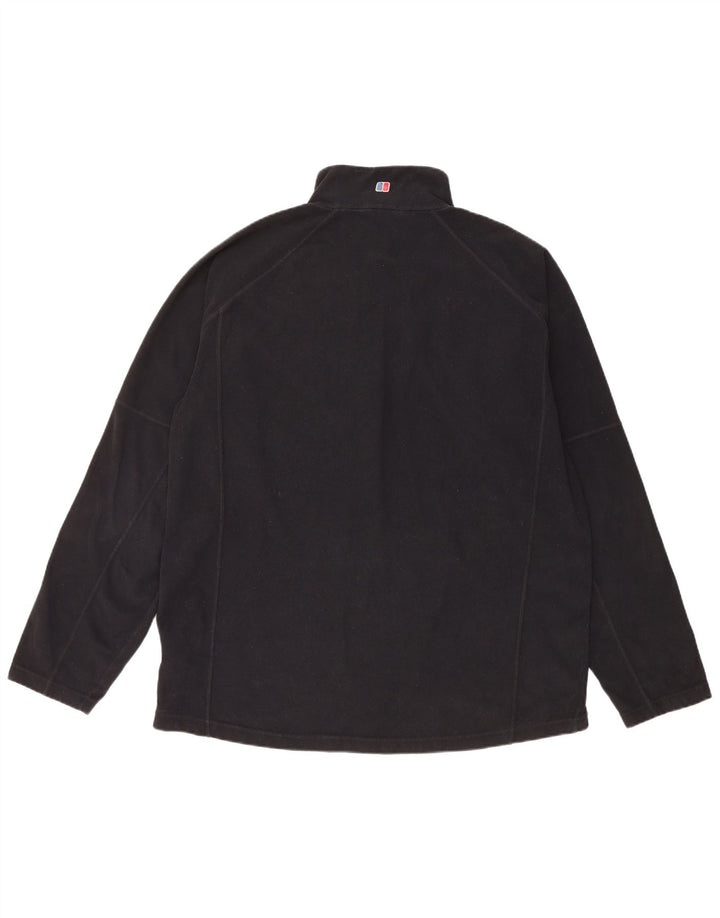 Jumper pentru bărbați Berghaus, din lână, cu fermoar, 2XL, poliester negru