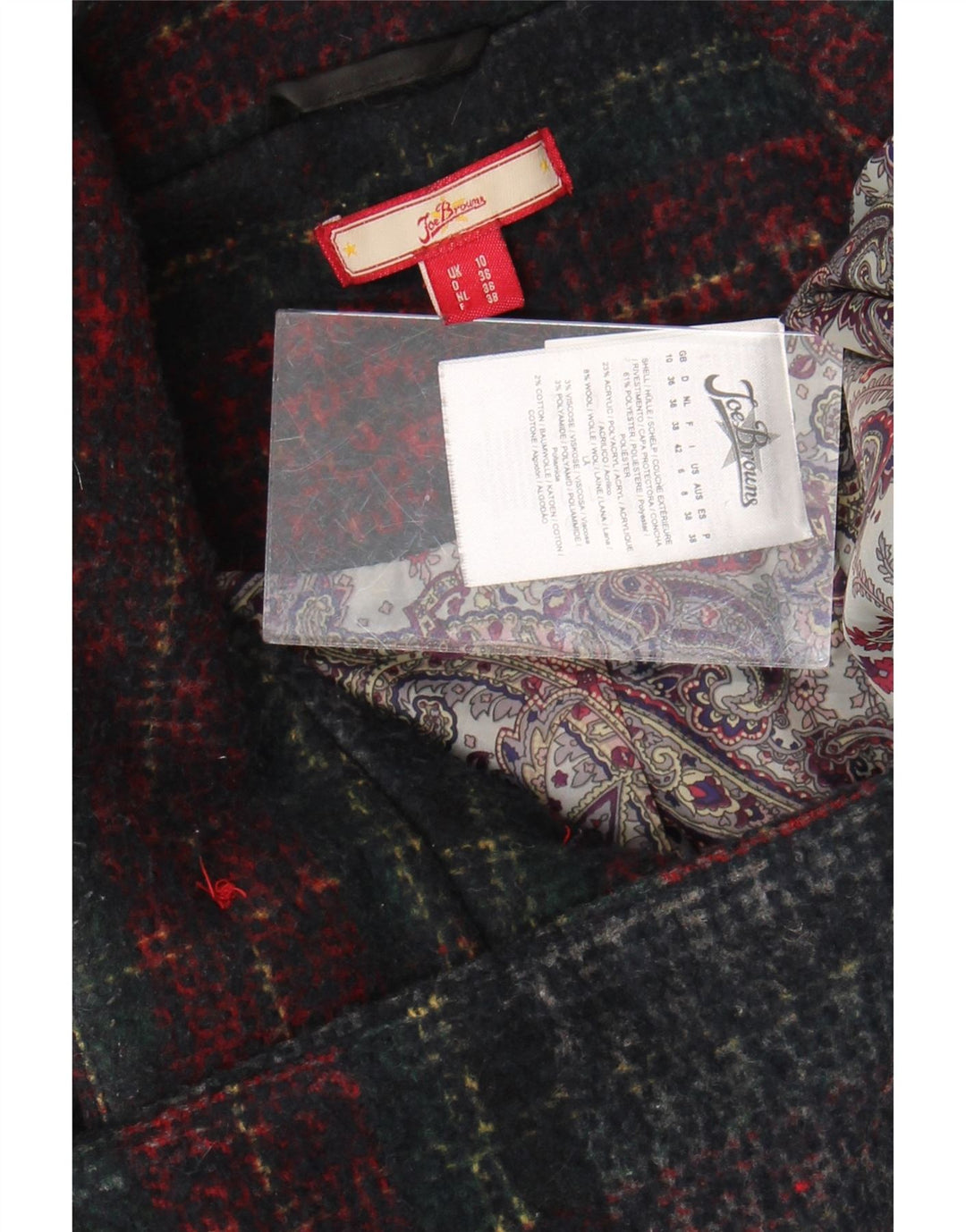 JOE BROWNS Palton dublu pentru femei UK 10, mic, multicolor