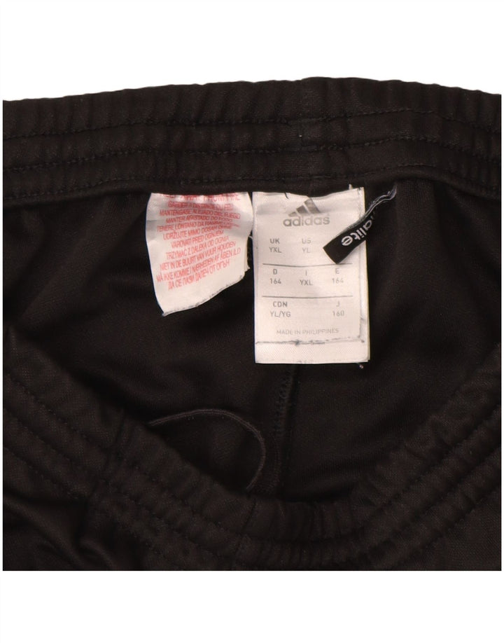 Pantaloni de trening ADIDAS Climalite pentru baieti 13-14 ani XL poliester negru