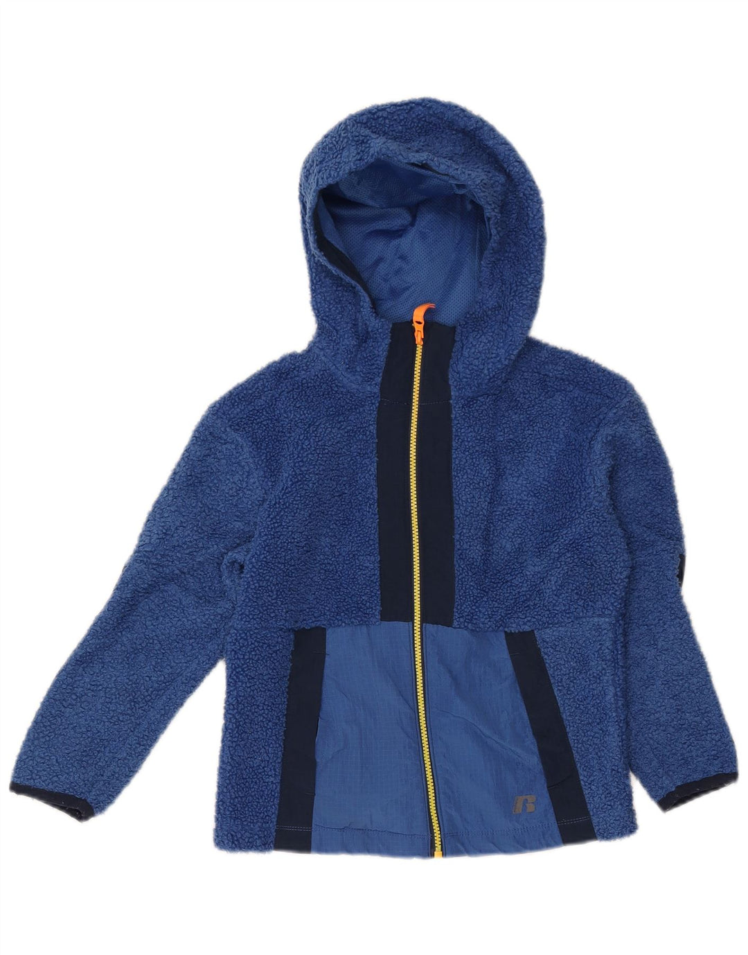 Jachetă fleece pentru băieți RUSSELL ATHLETIC 7-8 ani albastru mediu colorblock