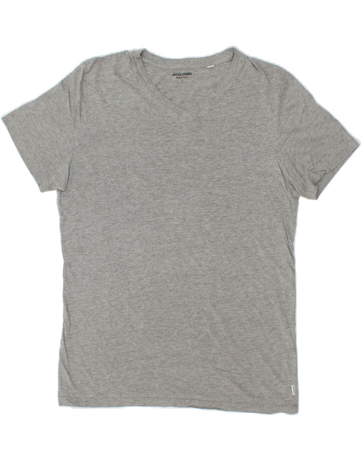 JACK & JONES Mens T-Shirt Top Large Grey Vintage Jack & Jones and Second-Hand Jack & Jones from Messina Hembry 