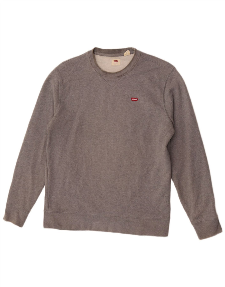 Pulover Levi's pentru bărbați, bumbac, gri mediu