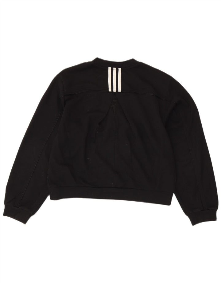 Pulover oversize ADIDAS Crop pentru femei UK 8/10 Small Black