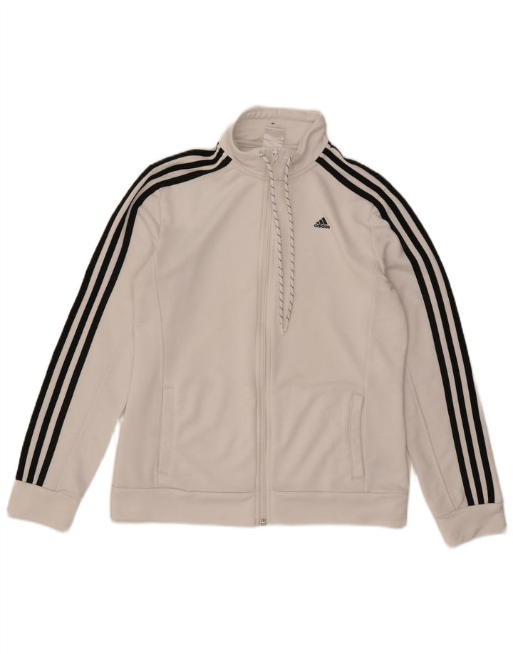 Jachetă de trening pentru femei Adidas UK 16/18 Poliester alb mare