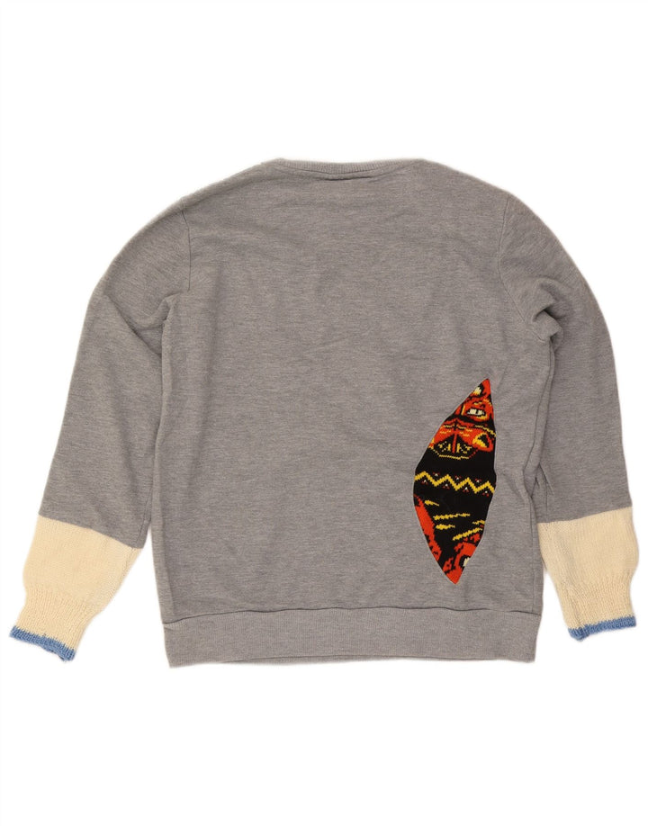 Pulover cu grafic pentru femei Fila UK 16, mare, gri Colorblock