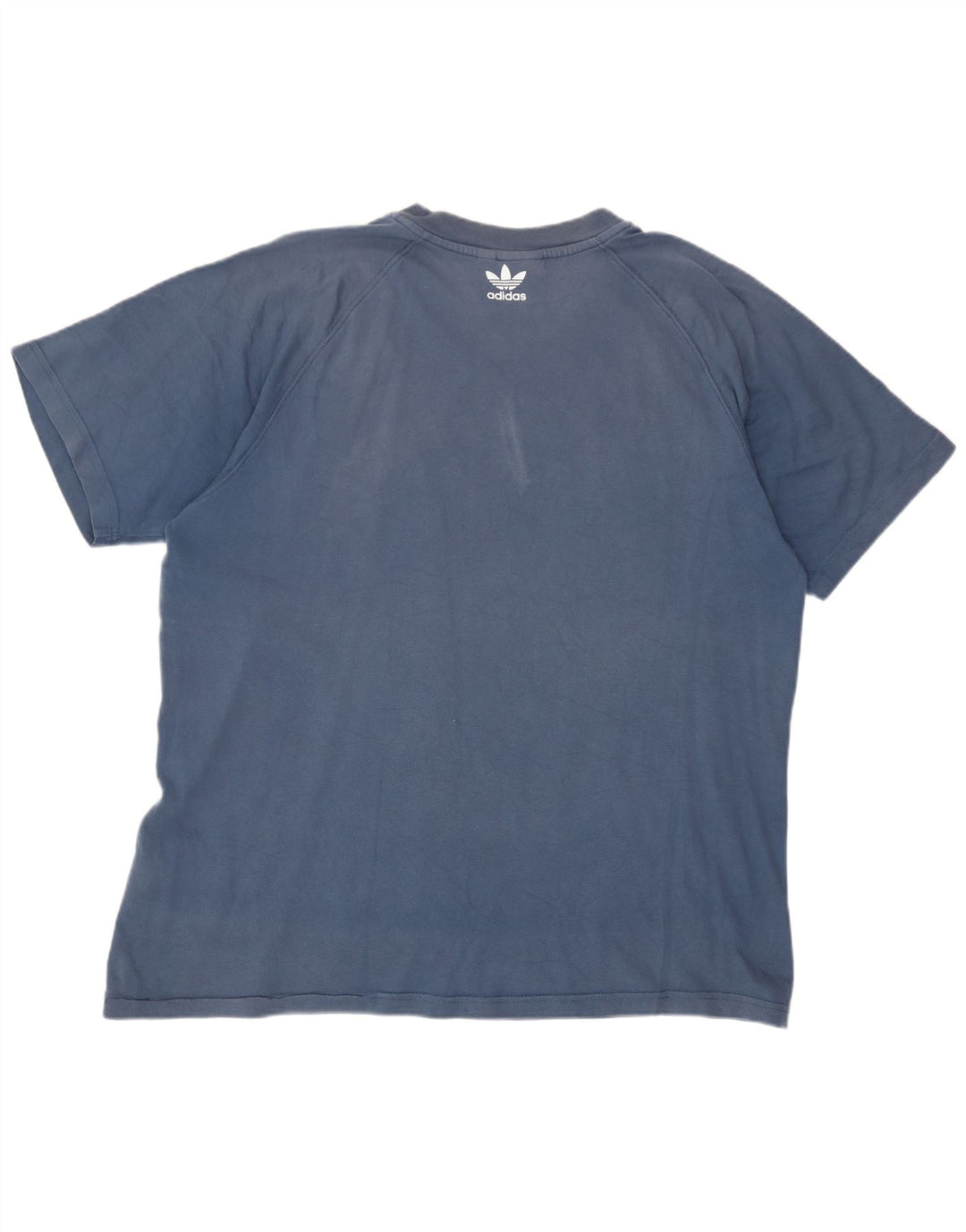Tricou grafic pentru bărbați Adidas Top, bumbac albastru mediu