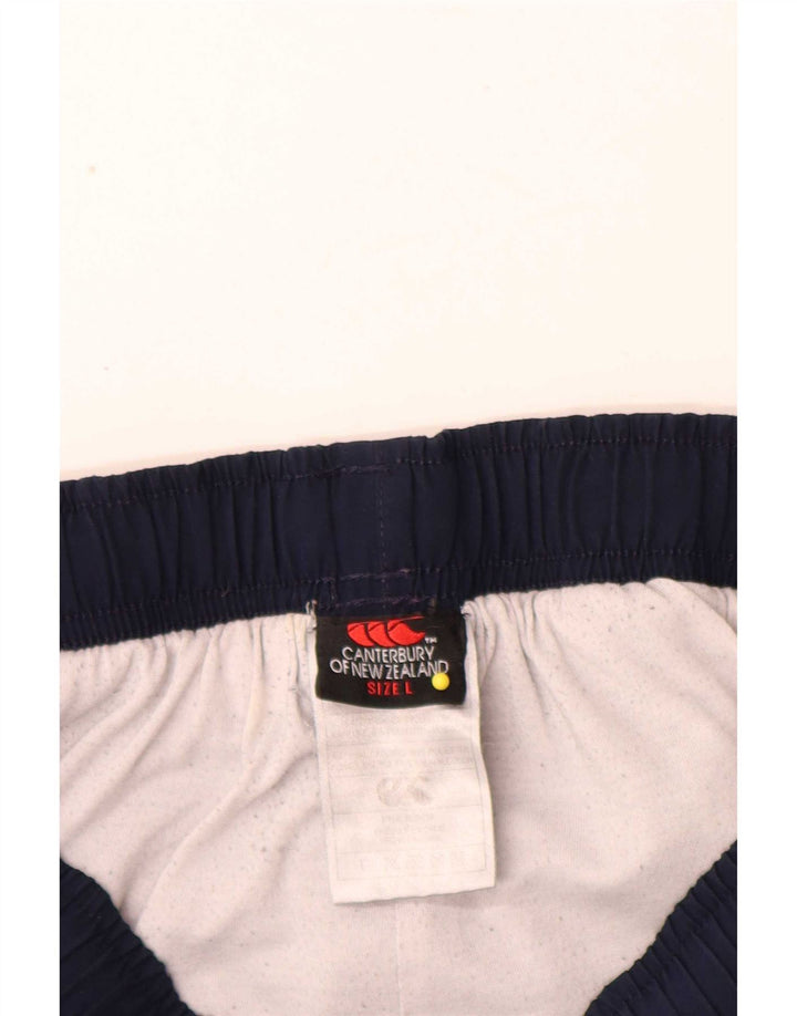 Pantaloni de vânt cu grafică Canterbury pentru bărbați, poliester mari, albastru