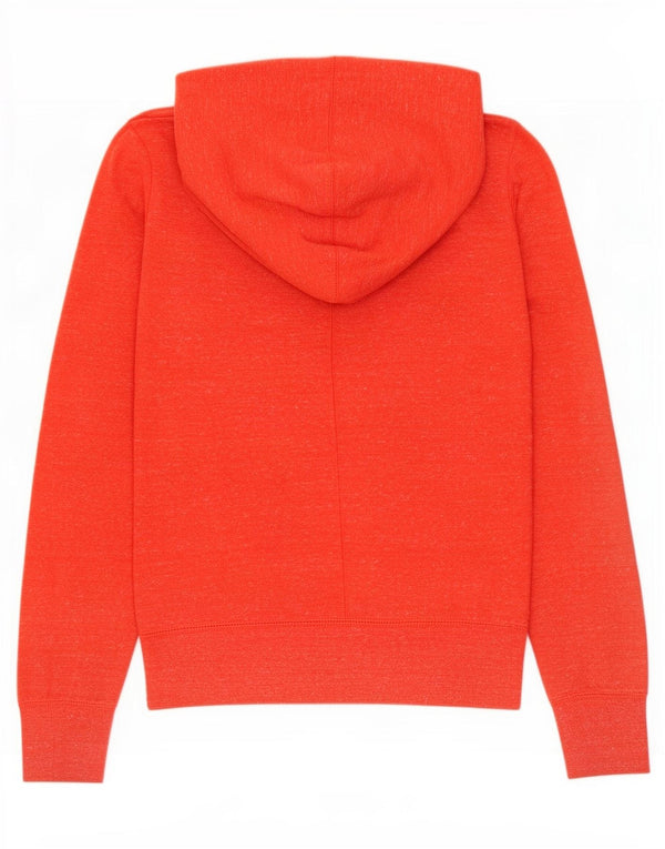 Nike Womens Graphic Hoodie Jumper UK 10 Small Orange Flecked Cotton
