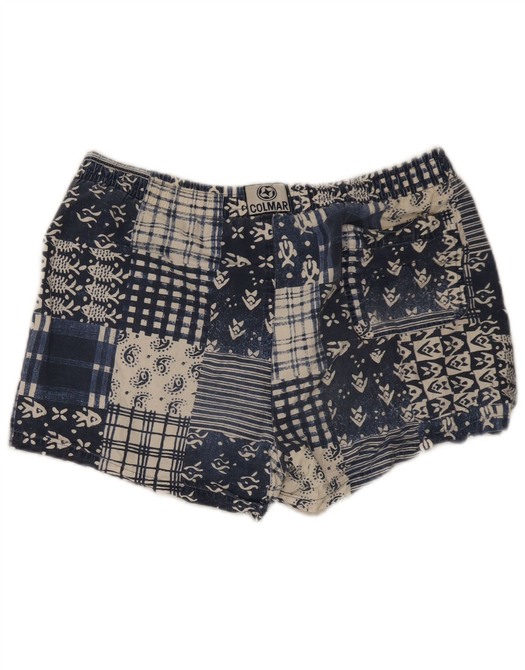 Pantaloni scurți de înot Colmar pentru bărbați IT 50, mari, albastru, mozaic, bumbac