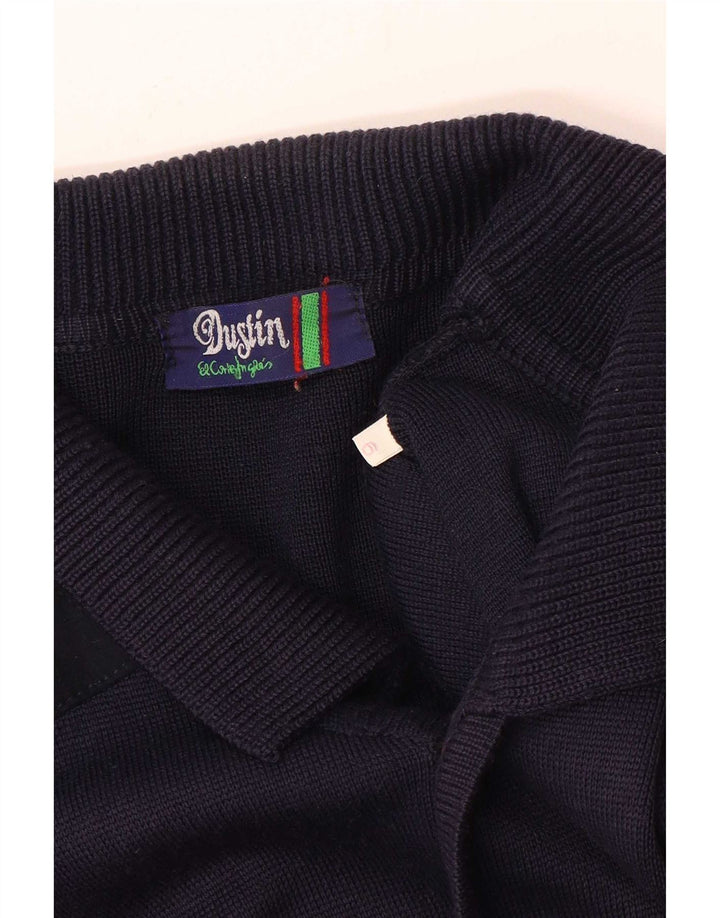 Cardigan Vintage pentru bărbați, mare, bleumarin