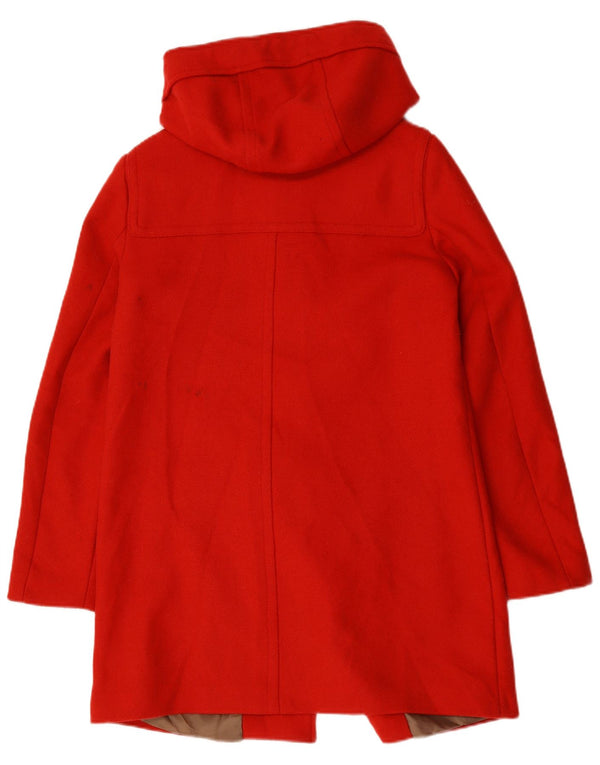 Duffle Coat pentru femei Benetton UK 12 Lână roșie medie