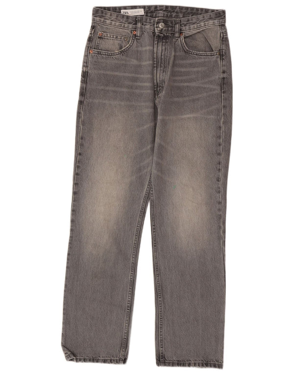 Blugi drepti pentru femei Zara EU 40 Medium W30 L29 Gri