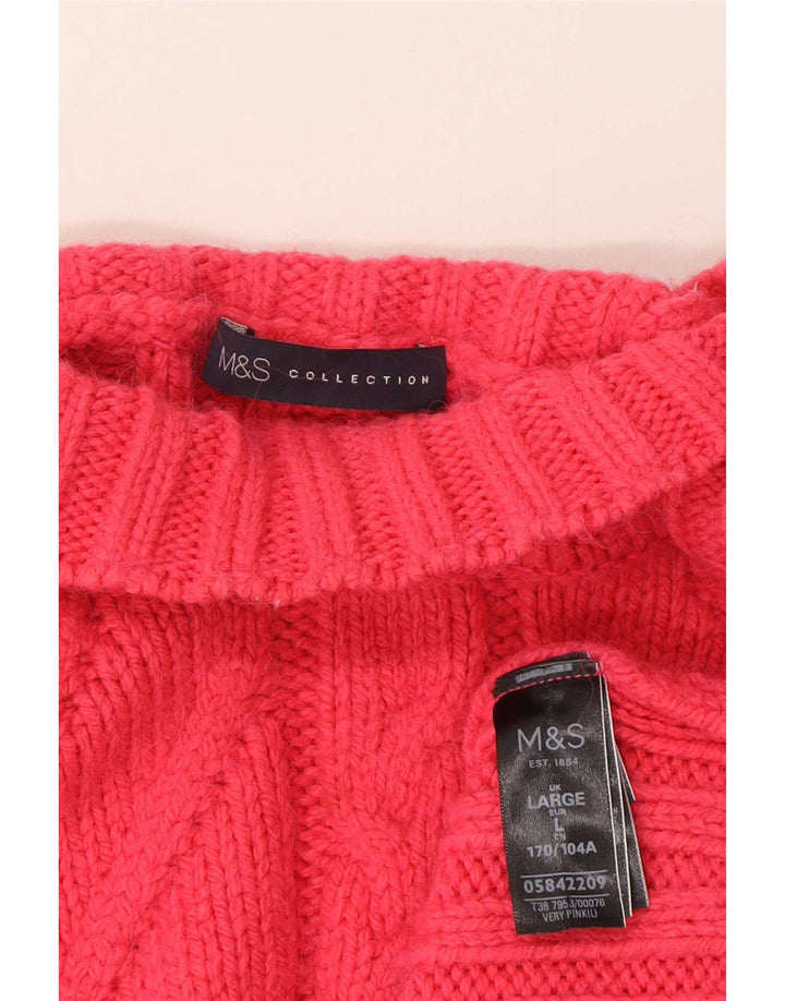 Pulover cu gât țestoasă pentru femei Marks & Spencer UK 16, mare, roz