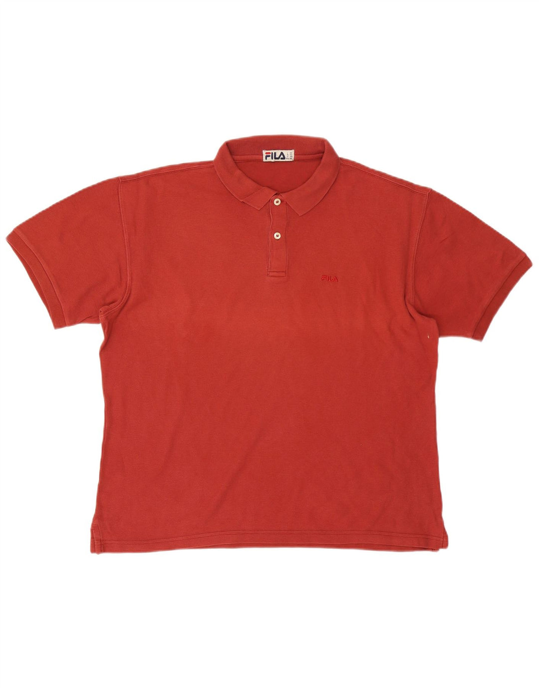 Tricou polo FILA pentru bărbați, bumbac roșu mediu