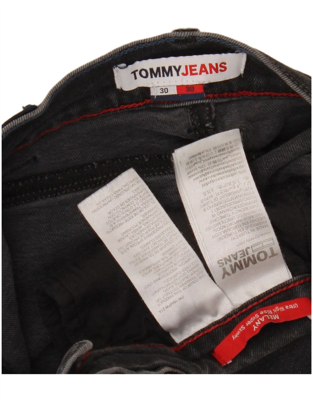 Blugi super skinny TOMMY HILFIGER pentru femei Melany cu talie înaltă L30 L30 negri