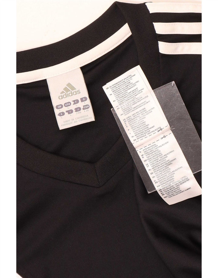 Tricou Adidas Climalite pentru bărbați Top mare din poliester negru