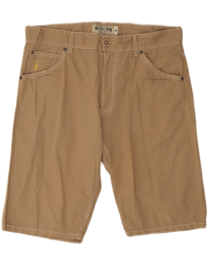 Pantaloni scurți casual pentru bărbați Marlboro Classics W34, mare, bej, bumbac