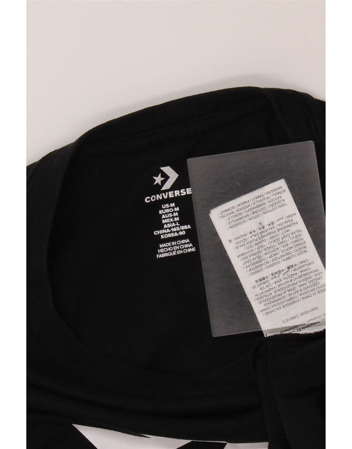 Tricou grafic CONVERSE pentru femei Top UK 14 Medium Black Bumbac