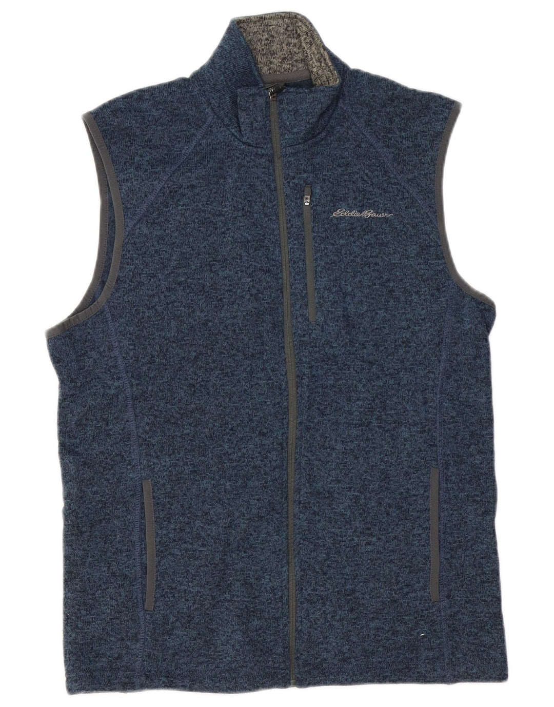 EDDIE BAUER Jachetă de trening fără mâneci pentru bărbați, albastru mediu, pete