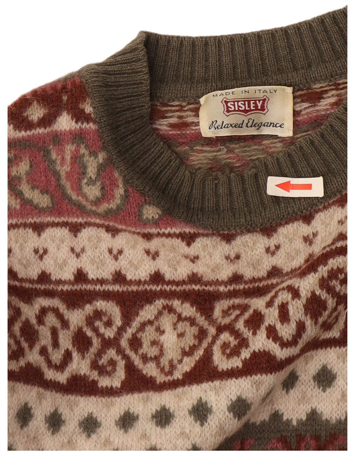 Pulover Sisley pentru bărbați, cu gâtul turn, XL, multicolor, Fair Isle