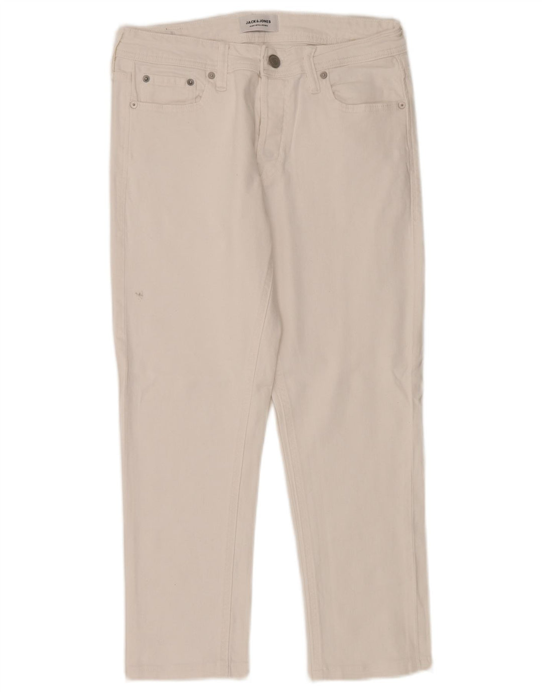 Blugi slim pentru bărbați Jack & Jones W30 L26 bumbac alb