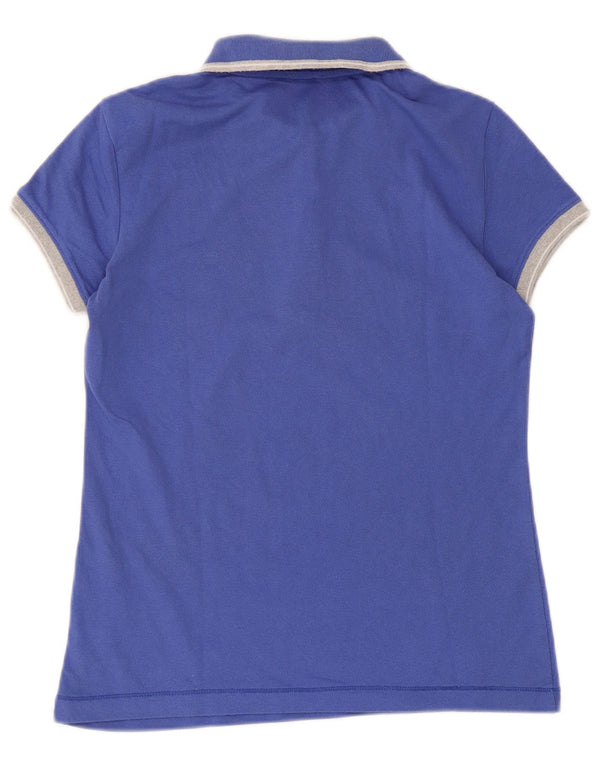 Tricou polo Champion Heritage Fit pentru femei UK 12 Medium Blue Colorblock