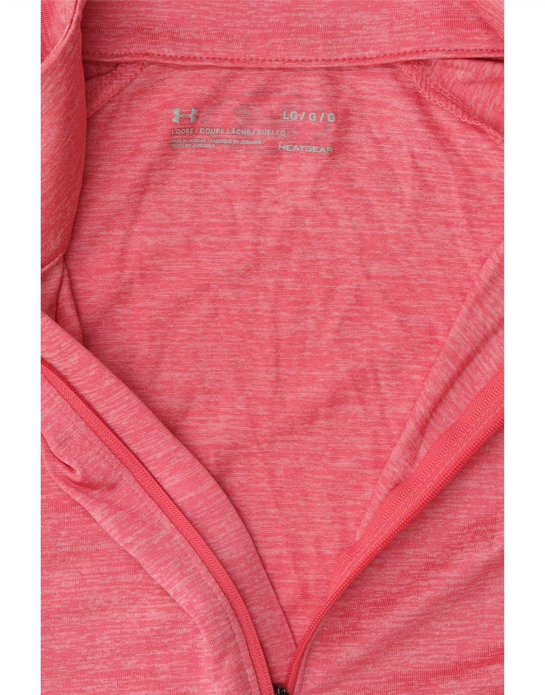 Top pentru femei Under Armour, cu fermoar, cu mânecă lungă, UK 16, mare, roz