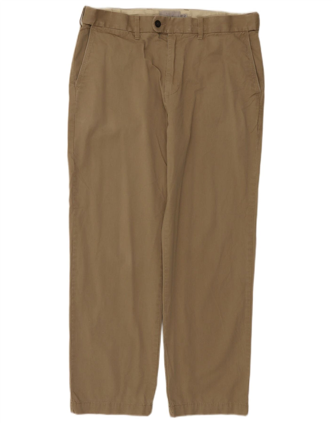 Pantaloni chino obișnuiți pentru bărbați Marks & Spencer L34 L29 Bumbac kaki
