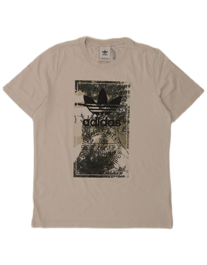 Tricou grafic pentru bărbați Adidas Top Medium White Bumbac
