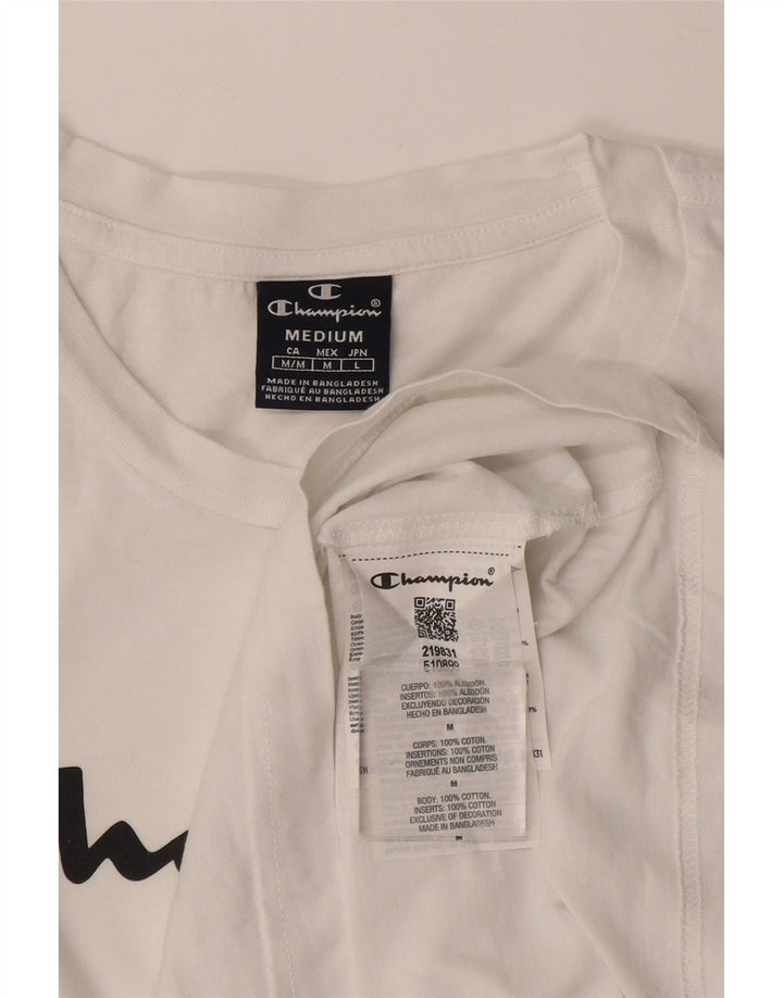 Tricou grafic pentru bărbați Champion Top Medium White Bumbac