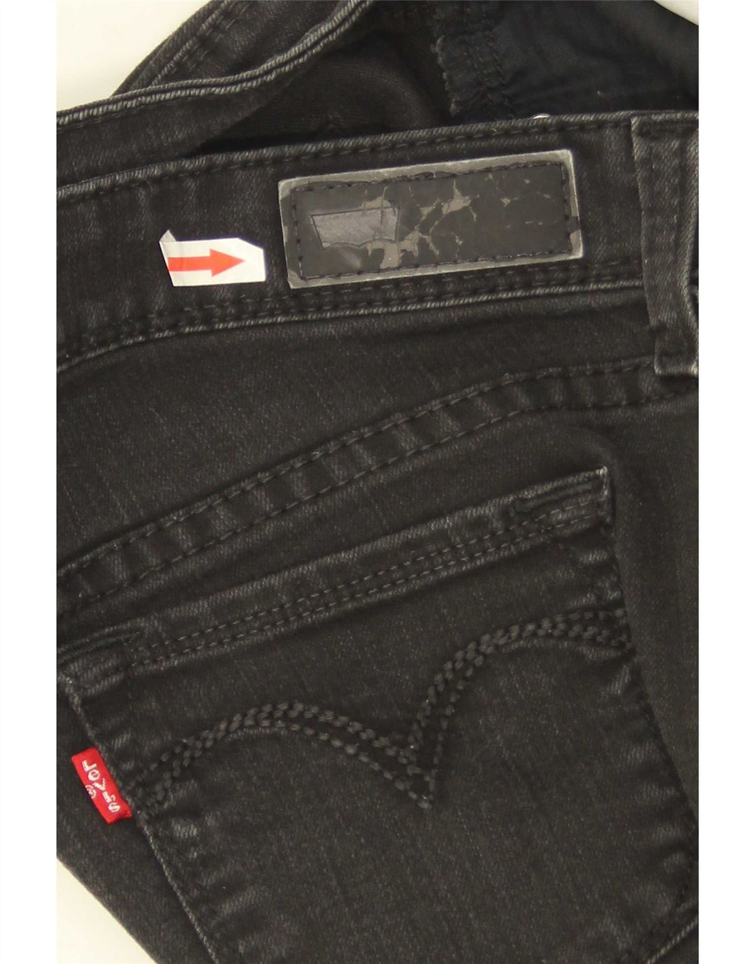 Blugi slim pentru femei Levi's cu talie joasă W29 L32 bumbac negru