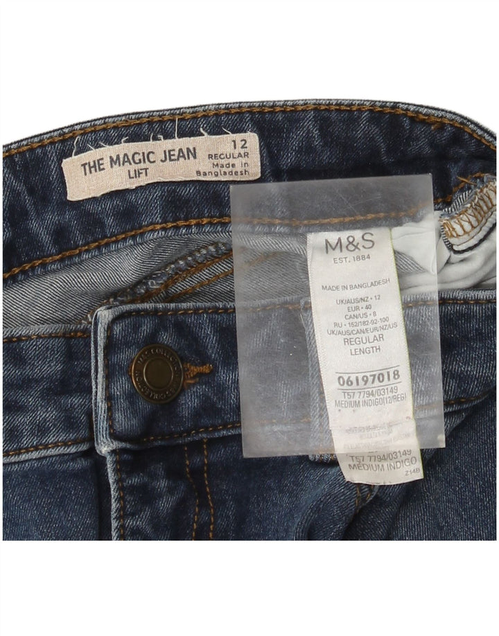 Blugi subțiri obișnuiți pentru femei Marks & Spencer UK 12 Mediu L30 L28 Bumbac albastru