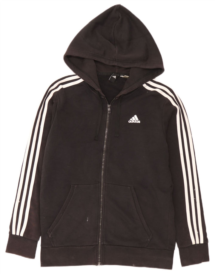 Pulover Adidas pentru bărbați, cu fermoar, negru mediu