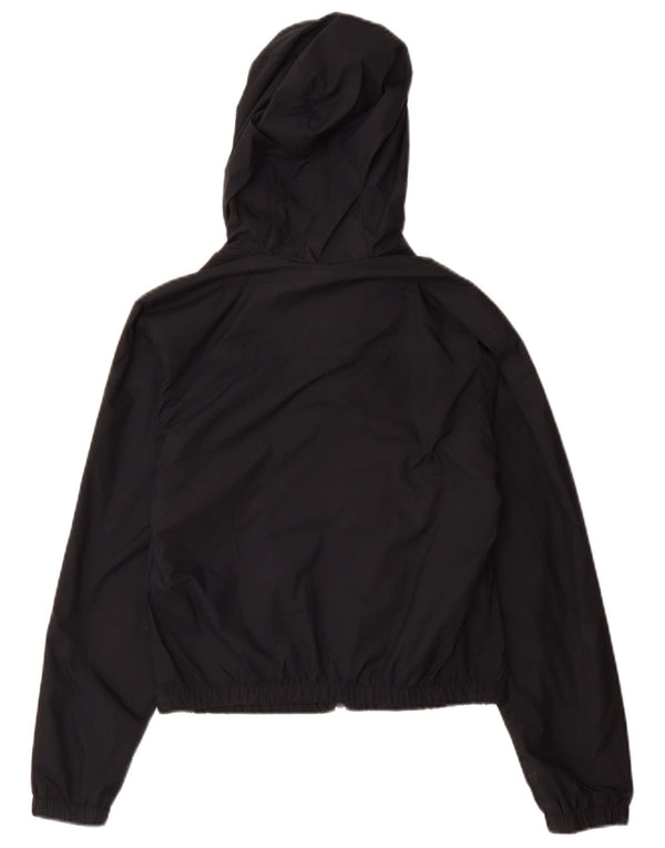 Jachetă de ploaie cu glugă pentru femei Hollister UK 6 XS poliester negru