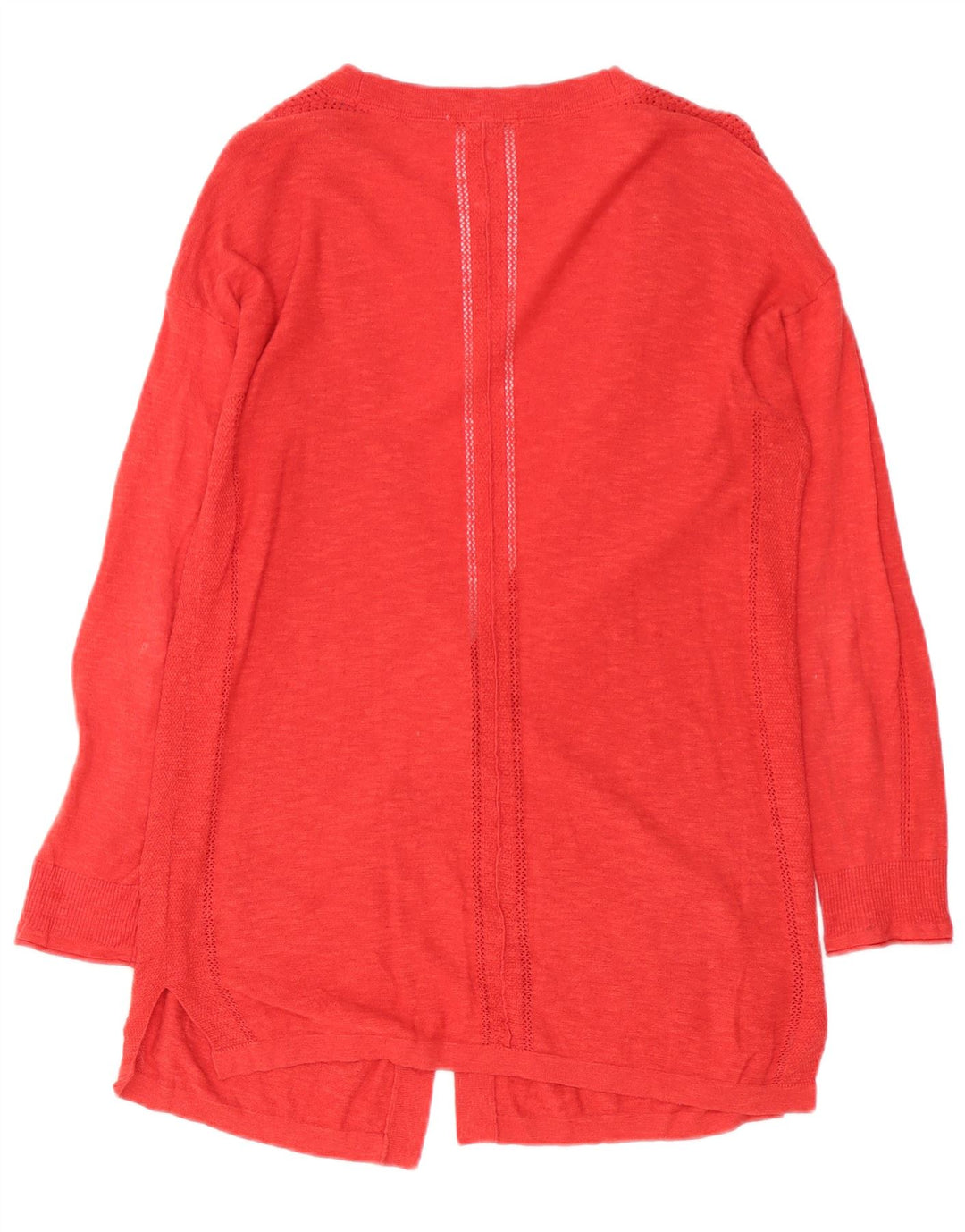 White Stuff Pulover cardigan supradimensionat cu paragate pentru femei UK 10 Small Red